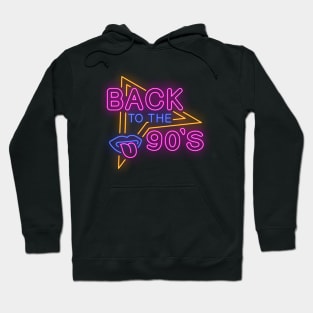 Back to the 90's , Retro Neon Design, vintage design Hoodie